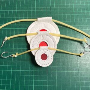 3 x Easy Attach Leather Targets 40,60,80mm